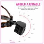 Linterna Frontal Recargable 5 luces LED Con Correa Ajustable - Imagen 6