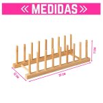 Soporte organizador bamboo Vasos Platos - Image 2