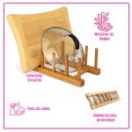 Soporte organizador bamboo Vasos Platos - Image 3