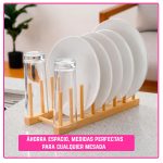 Soporte organizador bamboo Vasos Platos - Image 6