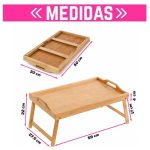 Mesa plegable bandeja para desayuno de bamboo - Image 2