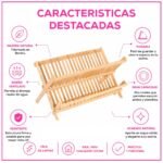 Escurridor Secaplatos para Vajilla Plegable de Bambú - Imagen 5