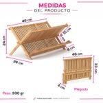 Escurridor Secaplatos para Vajilla Plegable de Bambú - Imagen 3