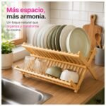 Escurridor Secaplatos para Vajilla Plegable de Bambú - Imagen 8