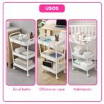 Carrito Organizador Metálico Con Ruedas 3 Niveles Multiusos - Imagen 4