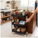 Carrito Organizador Metálico Con Ruedas 3 Niveles Multiusos - Imagen 5