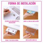 Cajón secreto deslizante autoadhesivo bajo escritorio - Image 3