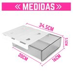 Cajón secreto deslizante autoadhesivo bajo escritorio - Image 2