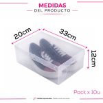 Pack 10 Cajas Organizadoras de Zapatos con Tapa - Imagen 3