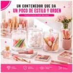 Contenedor de acrílico para hisopos y algodón (multiuso) - Imagen 5