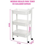 Carrito plastico 3 niveles con manija grande - Image 2