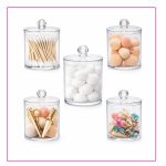 Contenedor de acrílico para hisopos y algodón (multiuso)