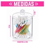 Contenedor de acrílico para hisopos y algodón (multiuso) - Image 8