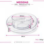 Organizador Multiuso De Acrílico Transparente Giratorio 360° - Imagen 3