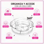 Organizador Multiuso De Acrílico Transparente Giratorio 360° - Imagen 4