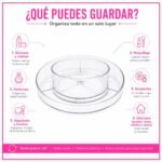 Organizador Multiuso De Acrílico Transparente Giratorio 360° - Imagen 5