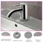 Escurridor - Alfombra Silicona Protectora Salpicadura Bacha Con Drenaje - Imagen 4