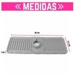 Escurridor - Alfombra Silicona Protectora Salpicadura Bacha Con Drenaje - Imagen 2