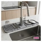 Escurridor - Alfombra Silicona Protectora Salpicadura Bacha Con Drenaje