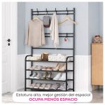 Rack Perchero Zapatero Estantes Organizador 4 Niveles Metal - Image 6