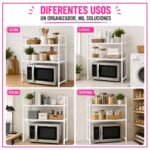 Estante Para Microondas Organizador Multifuncional Cocina - Imagen 6