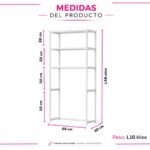 Organizador De Lavadero Mueble Baño Lavarropas 3 Estantes - Imagen 2