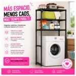 Organizador De Lavadero Mueble Baño Lavarropas 3 Estantes - Imagen 5