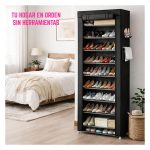 Armario Portátil Perchero Guardarropa Organizador con cierre - Image 10