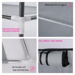 Armario Portátil Perchero Guardarropa Organizador con cierre - Image 6