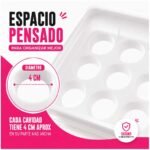 Huevera Acrílica Doble Recipiente Organizador Heladera X32 - Imagen 8