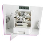 Organizador de escritorio con cajón - bolígrafos inclinados