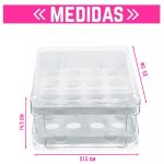 Huevera Acrílica Doble Recipiente Organizador Heladera X32 - Image 9