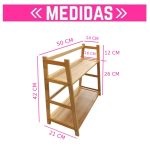 Estante Organizador Mesada 2 niveles Bambú Multifunción - Image 2