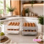 Huevera Acrílica Doble Recipiente Organizador Heladera X32