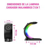 Cargador de celular Inalambrico Magnetico 3 en 1 con Luces - Image 3