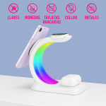 Cargador de celular Inalambrico Magnetico 3 en 1 con Luces - Image 7