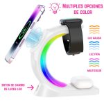 Cargador de celular Inalambrico Magnetico 3 en 1 con Luces - Image 6