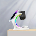 Cargador de celular Inalambrico Magnetico 3 en 1 con Luces