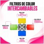 Reflector Luz LED fria calida RGB Recargable interior / exterior - Imagen 7
