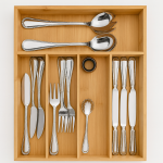 Organizador Cubiertero Para Cajon Multiuso de Bambu