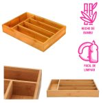 Organizador Cubiertero Para Cajon Multiuso de Bambu - Image 3