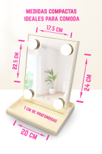 Espejo Para Maquillaje Luz Led Hollywood USB - Image 2