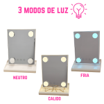Espejo Para Maquillaje Luz Led Hollywood USB - Image 5