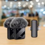 Micrófonos Corbateros Inalámbricos con Esponjas Antiviento Iphone y Android