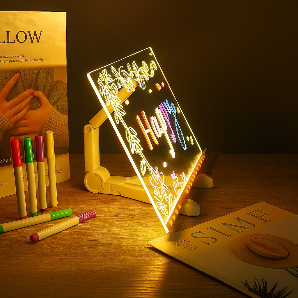 Pizarra Magica de Luz LED Multicolor Con Soporte USB – Oh My Shop!
