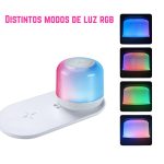 Parlante Velador con Base de Carga Ovalada y Luces Rgb - Image 6