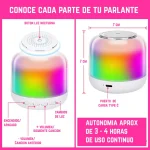 Parlante Velador con Base de Carga Ovalada y Luces Rgb - Image 2