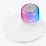 Parlante Velador con Base de Carga Redonda y Luces Rgb