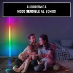 Lámpara de Pie LED Multicolor RGB con Control Base Cuadrada - Image 8