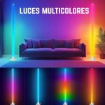 Lámpara de Pie LED Multicolor RGB con Control Base Cuadrada - Image 11